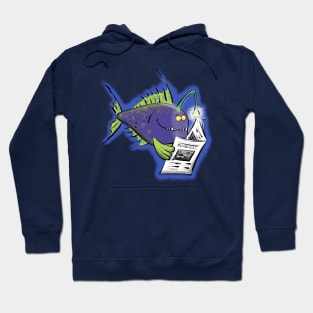 Funny angler fish cartoon Hoodie